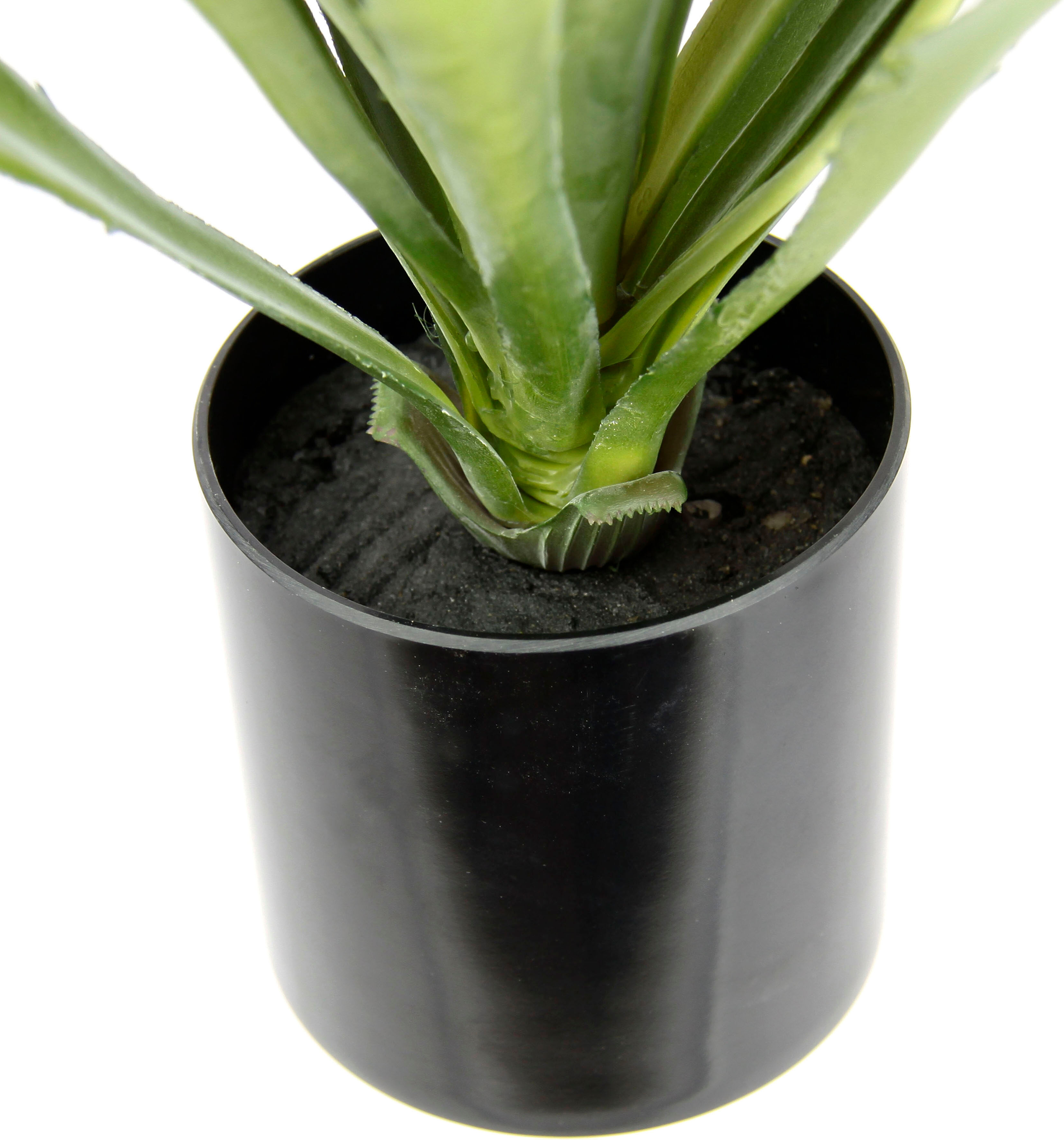 Kunstpflanze I.GE.A. "Künstliche Agave Aloe Vera im Topf Kunstpflanze", grün, B:16cm H:38cm L:16cm, Kunststoff, Kunstpflanzen, Kunstpflanze, Kaktus Kakteen