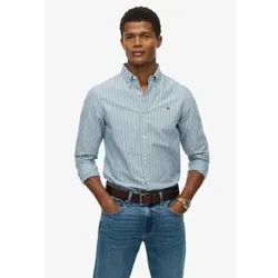 Superdry für Herren. M4011037A Klassisches Oxford-Hemd grün (M), Lässig, Baumwolle, Langarm