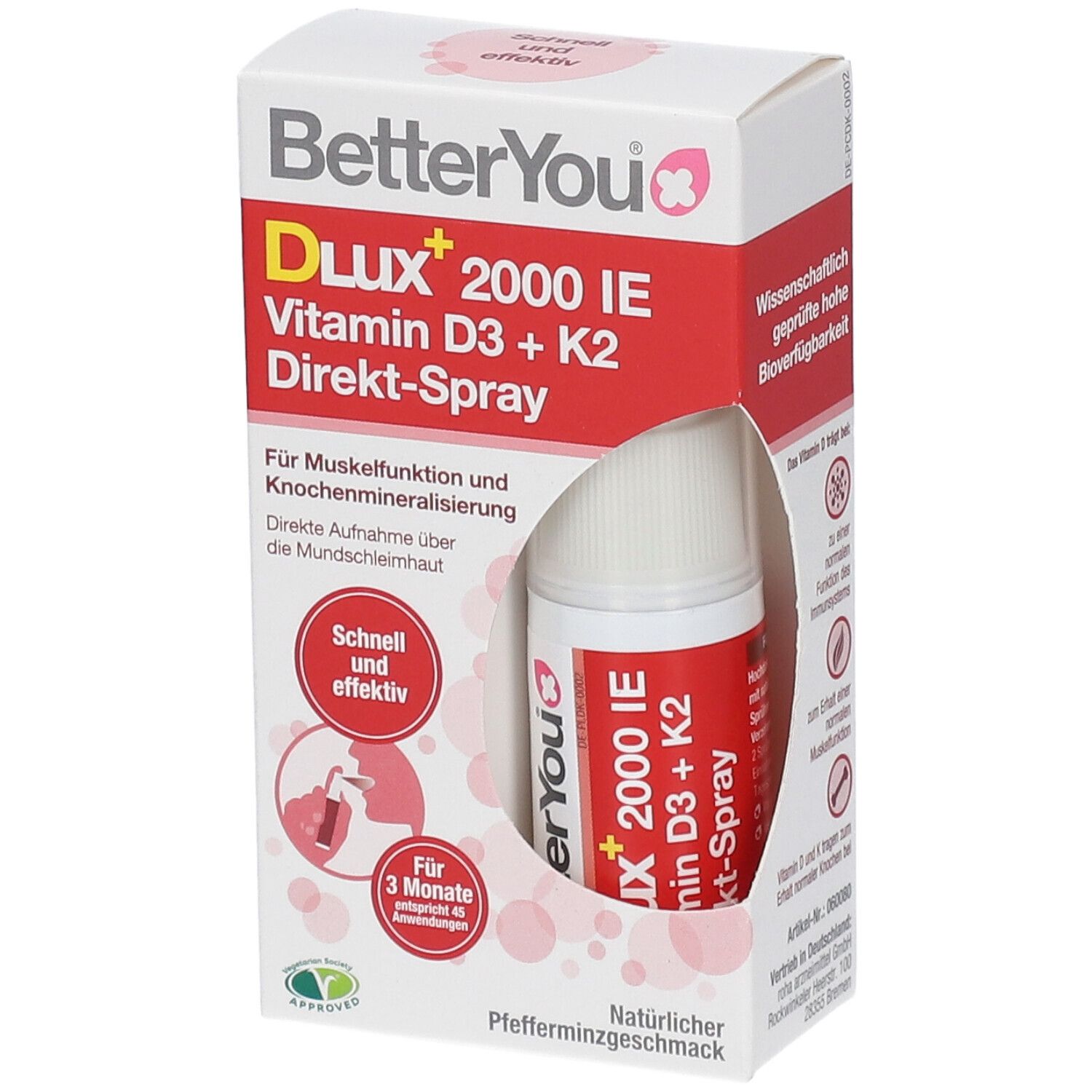 Betteryou Vitamin D3+K2 Direkt-Spray 12 ml Spray