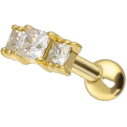 14/18 Karat Gold Ohrpiercing MOISSANIT-BALKEN