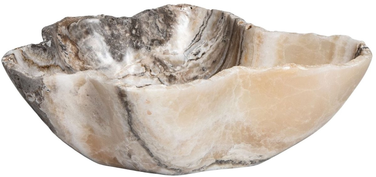 PTMD Brooker Natural Onyx Lapis Wavy Shaped Bowl