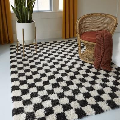 Balta Rugs Mackie Checkered Shag Area Rug