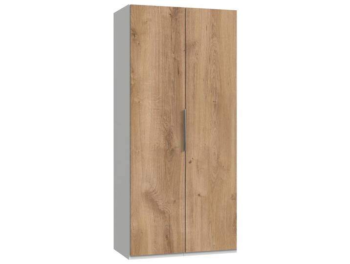 DREHTÜRENSCHRANK Eiche/Weiß Dekor, B: 100cm