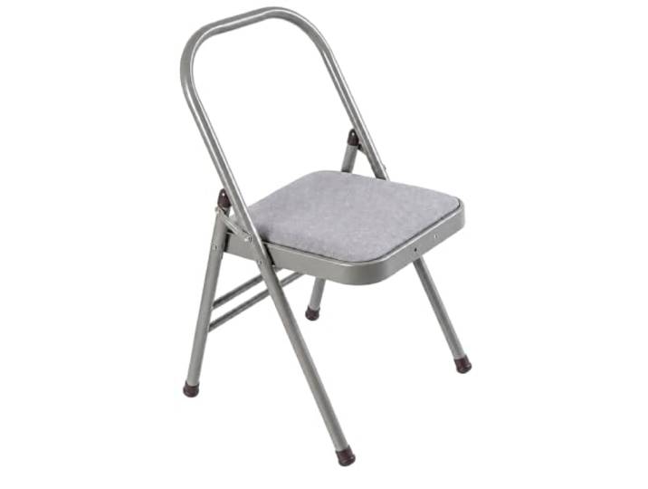 Tragbarer klappbarer Yoga-Stuhl, Rückenfreier Yoga-Stuhl Aus Metall Leichter, Metallkonstruktion, Faltbar, Für Zuhause, Fitnessstudio