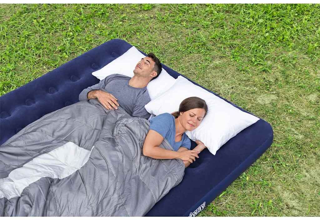 Bestway Lit gonflable floqué 203 x 183 x 22 cm 67004