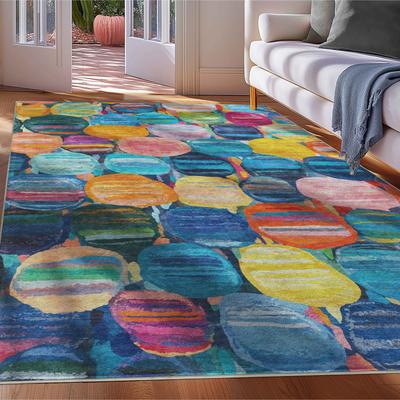 Well Woven Apollo Abstract Nuances Pebble Watercolor Multi Area Rug