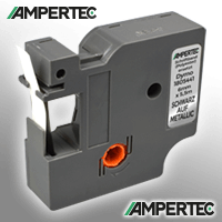 Ampertec Label Band kompatibel zu Dymo IND 1805441 schwarz auf metallic 6mm x 5,5m Polyester permanent