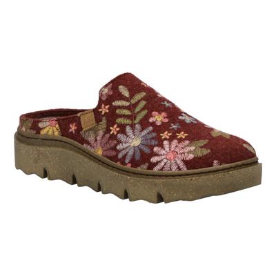Hausschuh JOSEF SEIBEL "Carmaux 01, bordeaux-multi", Damen, Gr. 42, rot (bordeaux, multi), Obermaterial: 100% Textilmaterial TEXMAT., Schuhe Hausschuh