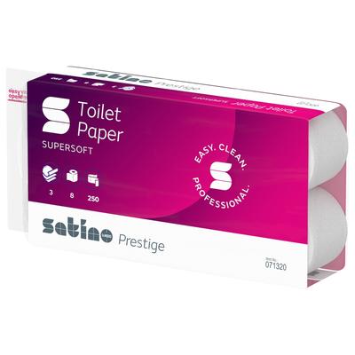 All Care Satino Toilettenpapier - 3-lagig - 144 Rollen - weiß - recycled - Klopapierrollen