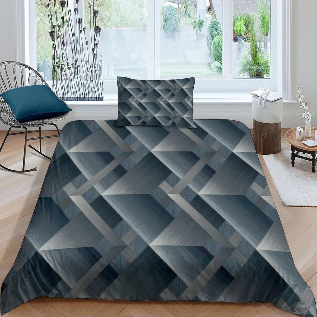 Zachte Microvezel Dekbedovertrek Set Stijl 2 - 135x200 cm