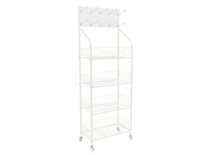 Snack-Organizer, Snack-Regal mit 4 Ablagen, 10, 6 Zoll breite Kartoffelchips(White)