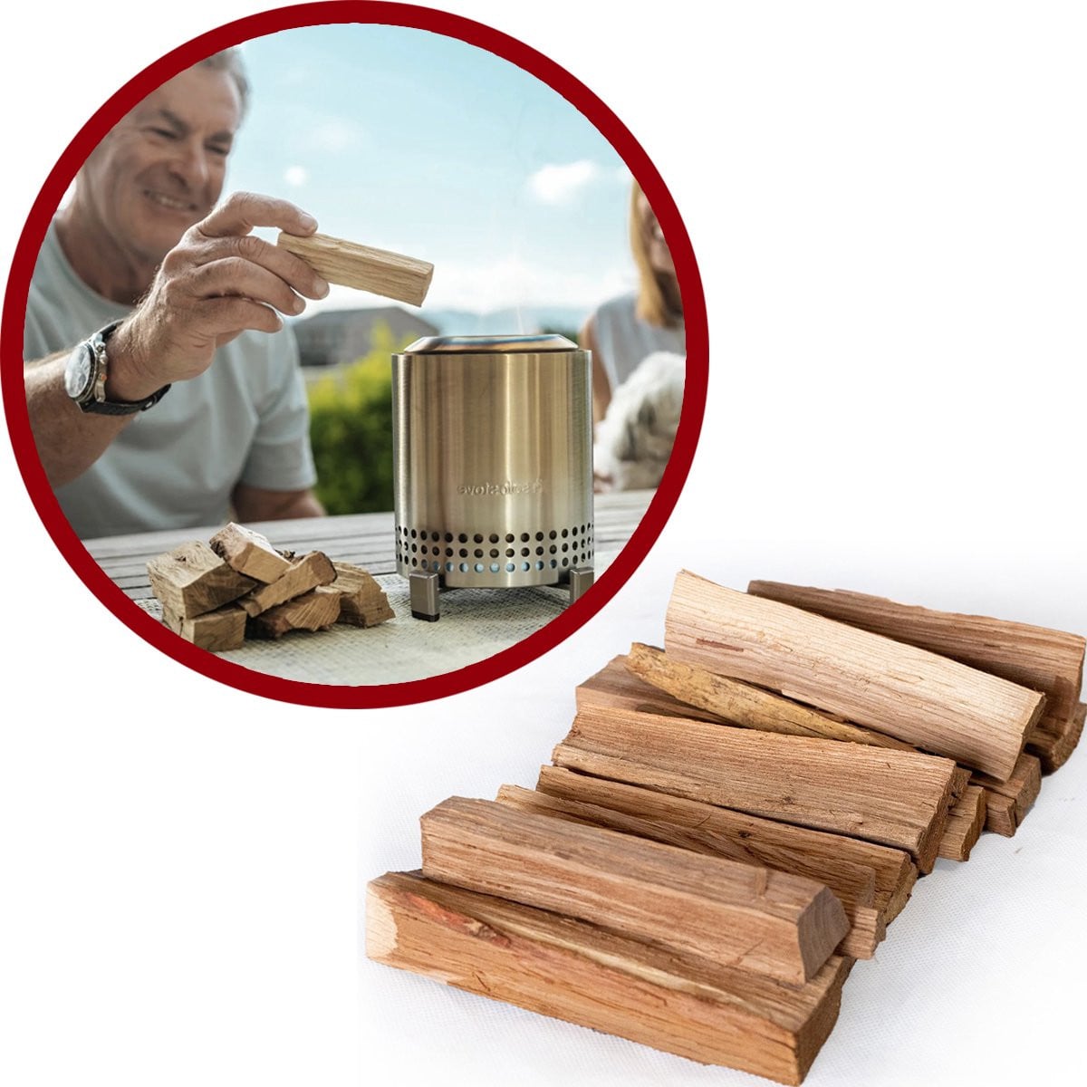 Solo Stove Mesa XL Tafelvuurkorf met hout - 5 kg