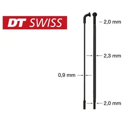 DT SWISS Speiche Aerolite Messerspeiche schwarz 264 mm
