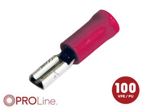 ACV 342801-1-0-p Steckzunge Steckdicke: 0.8mm Teilisoliert Rot 100 St. Piece