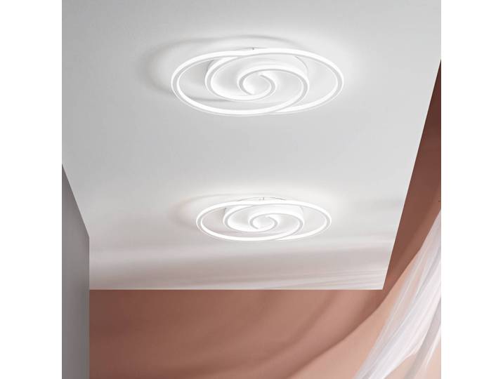 Luce Ambiente Design Wandleuchte Cayman, weiß / opal, für Wohn- / Esszimmer, Metall, Modern