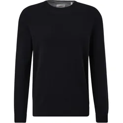 s.Oliver Herren Strickpullover - Basic, Rundhals, Baumwolle, einfarbig Schwarz / 3XL