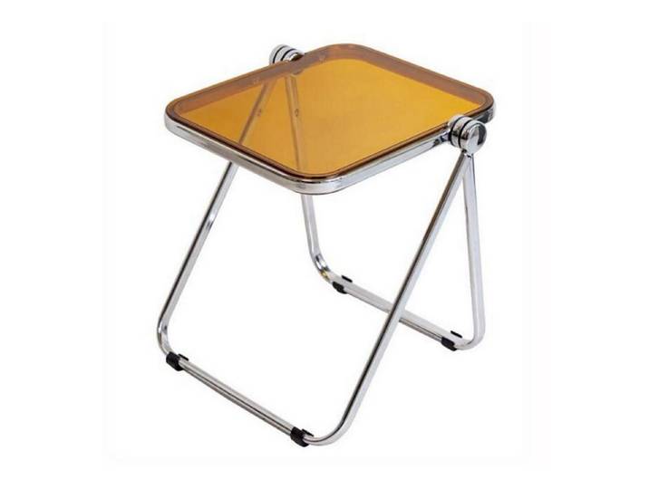 LuxusKollektion Beistelltisch Acryl Beistelltisch klappbar orange 41x36x44cm (1-St)