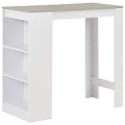 Helloshop26 - Hoher Bar-/Bistrotisch mit Ablage weiß 110 cm