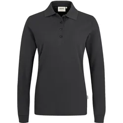 Damen-Langarm-Poloshirt "PERFORMANCE" 215 - S - karbongrau