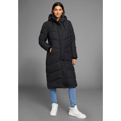 Steppmantel POLARINO, Damen, Gr. 42, schwarz, Obermaterial: 100% Polyester. Futter: 100% Polyester. Wattierung: 100% Polyester, oversize extralang, Rippbündchen, Mäntel Steppmantel, aus wasserdichtem & windabweisenden Obermaterial, oversize Form,...