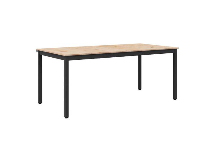 vidaXL Esstisch Esstisch Natur 140 x 80 x 75 cm Massives Kiefernholz (1-St)