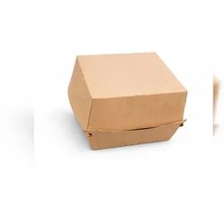 RyanPack Burgerbox Kraft 10×10×7,5 cm – fettresistent & formstabil – ideal für kleine Burger & Snacks – 50 Stück