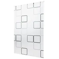 Basic Duschrollo 80x240 cm Modell Quadro grau schwarz weiss Duschvorhang!