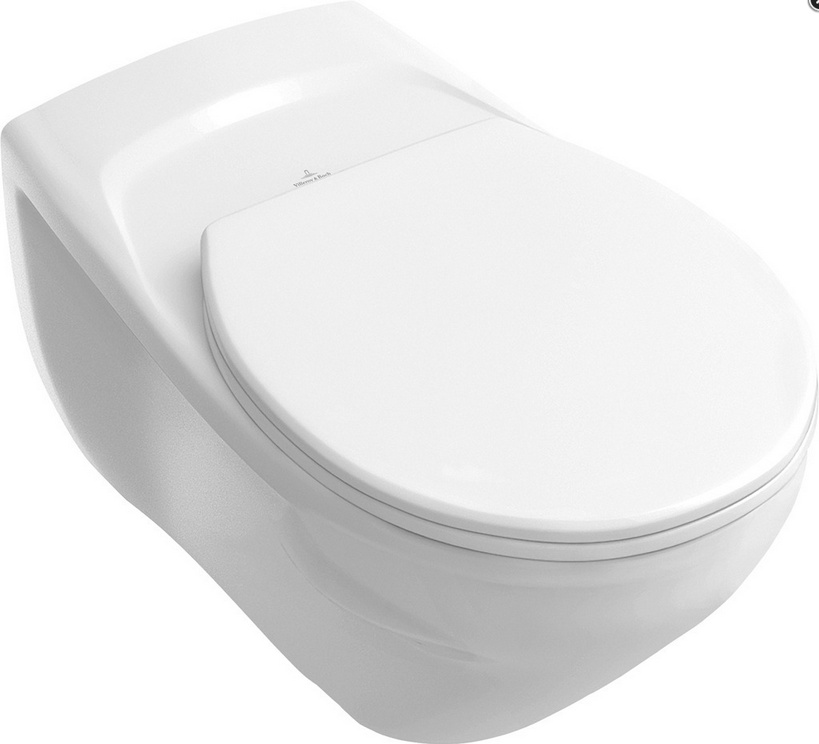 V+B Wand-Tiefspül-WC Vita O. NOVO verlängerter Zulauf 360x700mm weiß