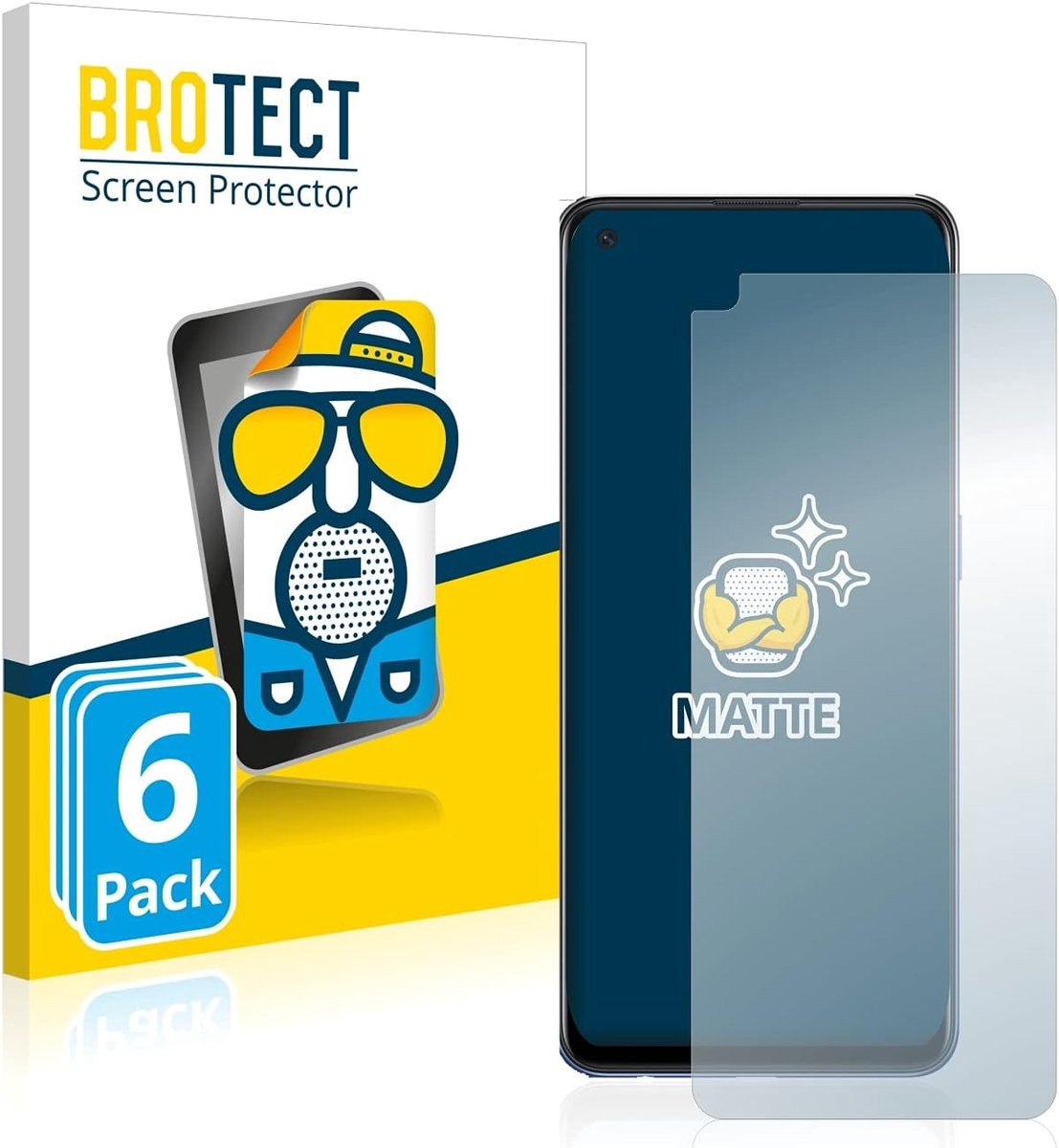 Antireflecterende Beschermfolie voor Oppo A74 5G - 6 stuks