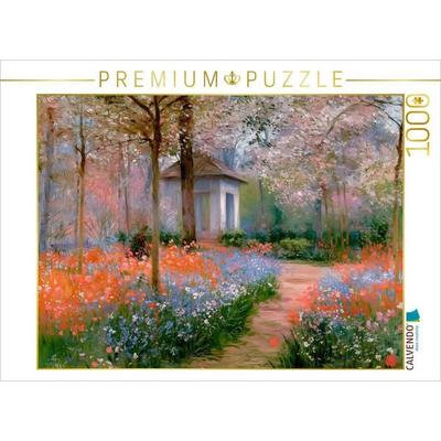 CALVENDO Puzzle Pavillon im Frühlingsgarten | 1000 Teile Lege-Größe 64x48cm Foto-Puzzle für glückliche Stunden, von , Calvendo Puzzle