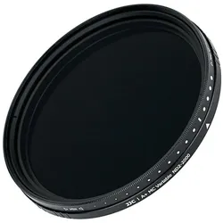 JJC 77mm ND2 ND2000 Variable Neutral Density Filter (77 mm, ND- / Graufilter), Objektivfilter, Grau