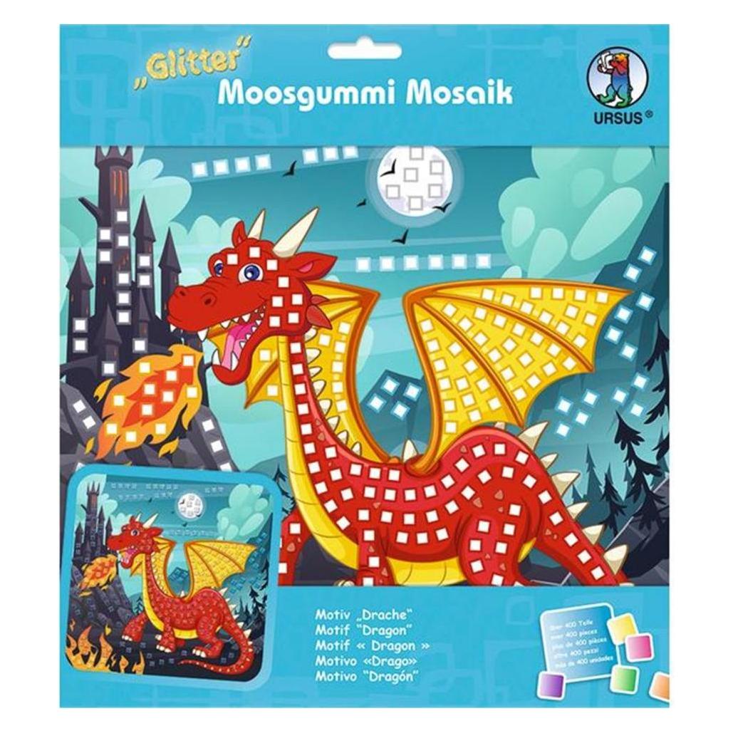 Ursus Moosgummi-Set Glitter Drache, Mehrfarbig (8420016)
