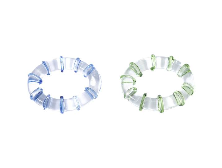 Serviettenring Rhea blau Glas B 6 cm