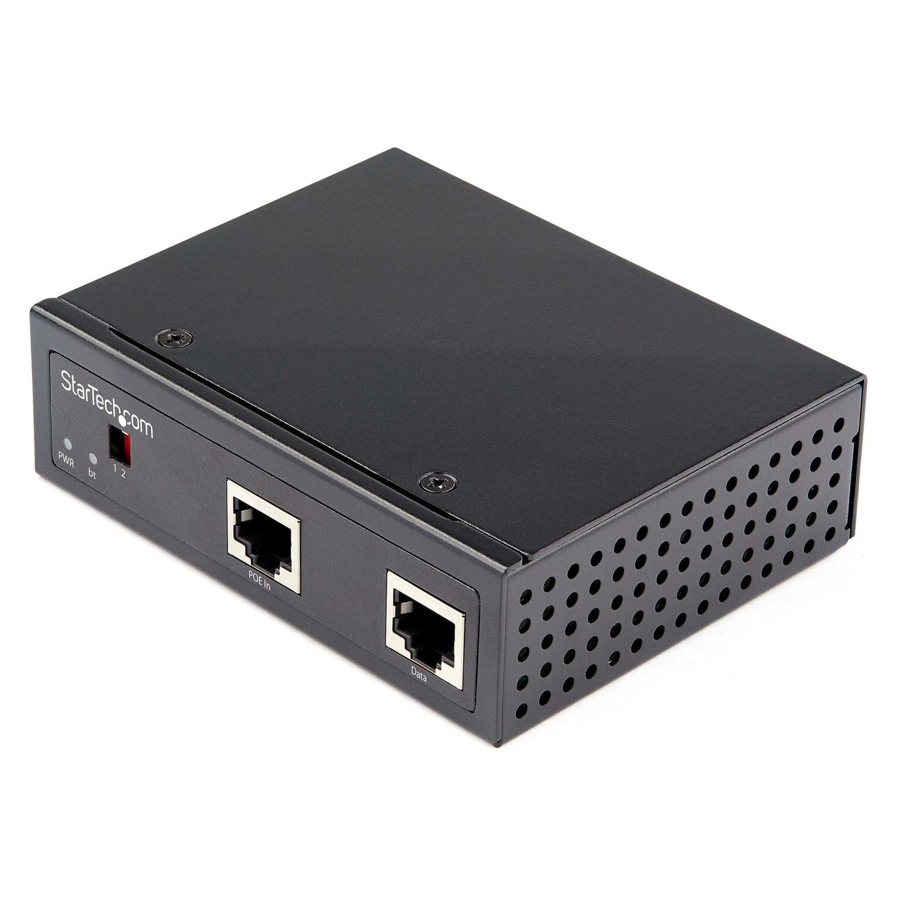 StarTech Industrieller Gigabit PoE Splitter - 90W Hochgeschwindigkeits Power-over-Etherne (POESLT1G48V)