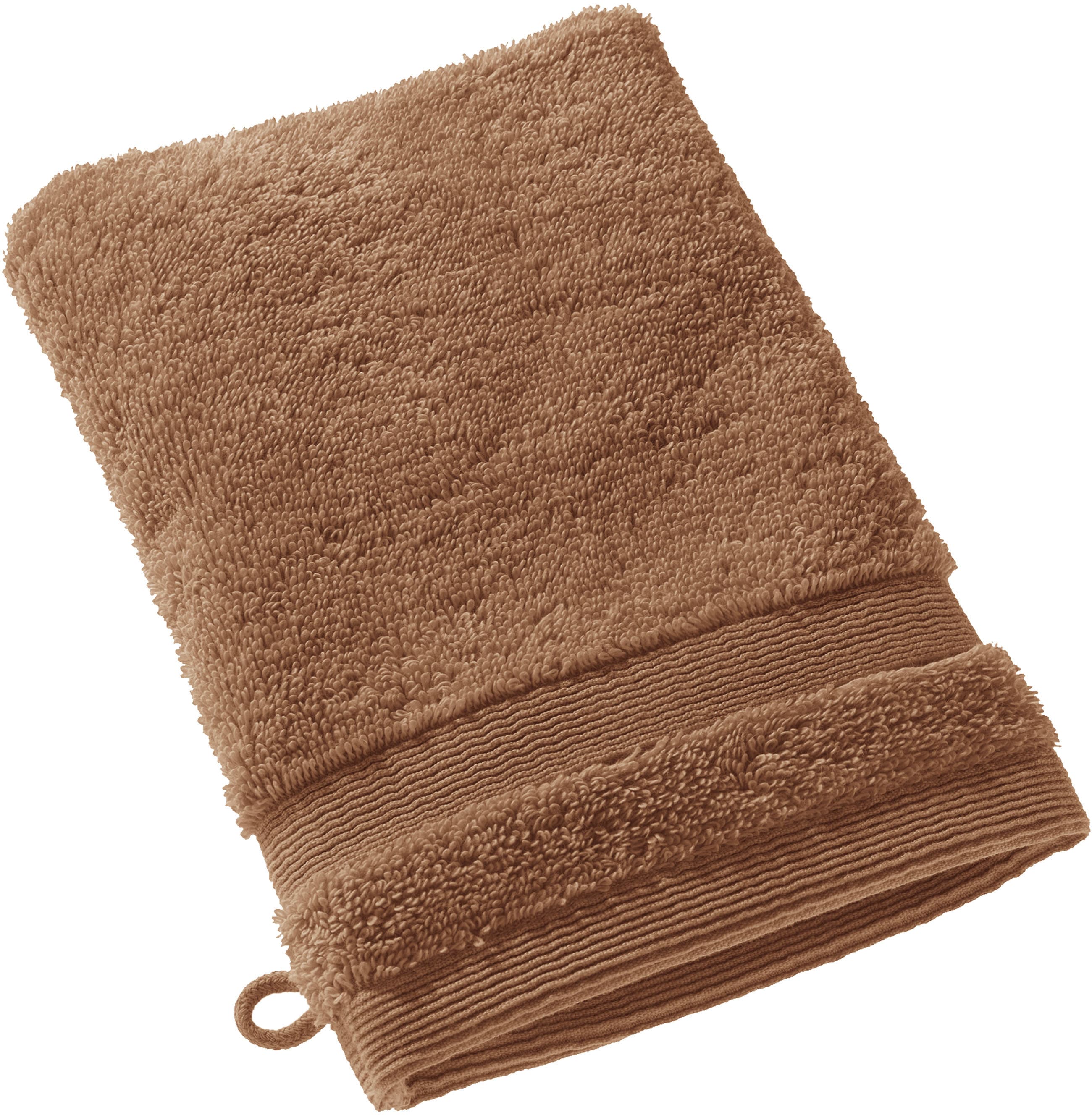 Waschhandschuh "Cuddly", braun (zimt), B:16cm L:21cm, Baumwolle, SCHÖNER WOHNEN-KOLLEKTION, Handtücher, Waschhandschuh, schnell trocknende Airtouch-Qualität zimt B/L: 16cmx21cm, 3 Stk.