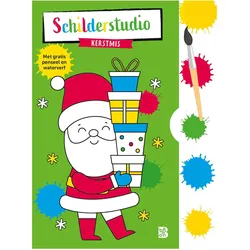 Standaard Malbuch mit Farbpalette und Pinsel Weihnachten