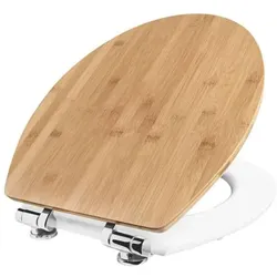 CORNAT Bambus Echtholz Deckel mit weißem MDF Sitzring - Cornat WCs