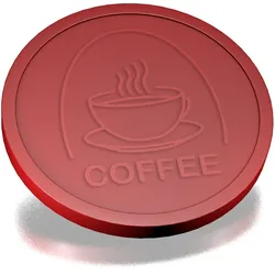 CombiCraft Wertmarke mit Kaffeetassen Motiv Weinrot Ø29mm - 250 Stück