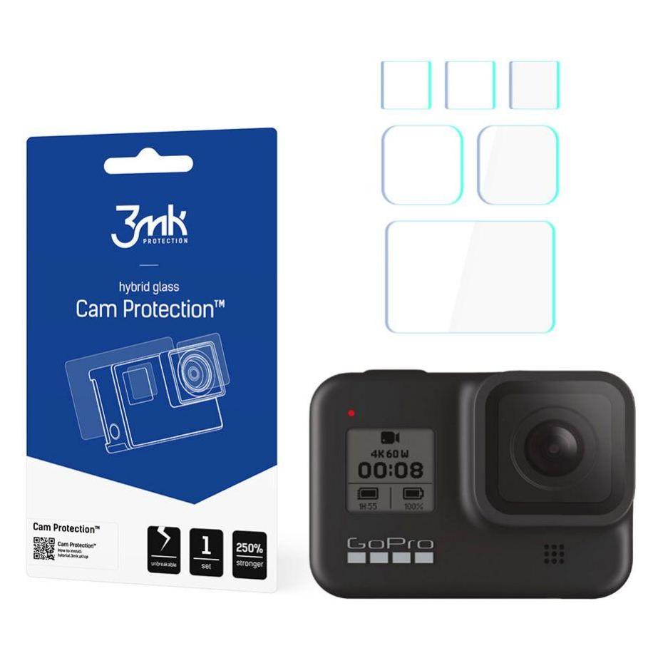 3MK FlexibleGlass Kamera GoPro HERO 8 Szkło Hybrydowe (5903108209250)