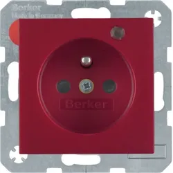 Berker Steckdose Glas rt matt 6765091915