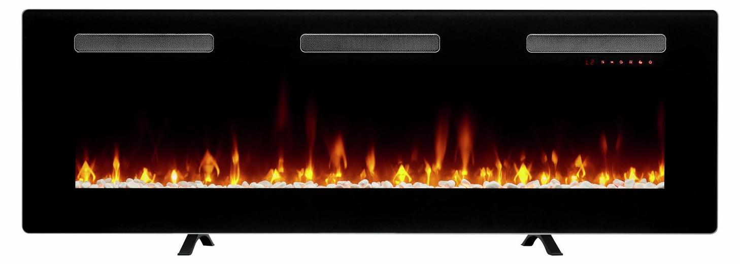 Dimplex Sierra Optiflame TV Medien Wand Kamin, 60"/152,4 cm, Wandmontage, Wandeinbau oder freistehend mit Standfüßen, 7 Flammenfarben, 3 verschiedene Dekorationen, Cool-Touch-Glas, 1,6 kW HeizLüfter