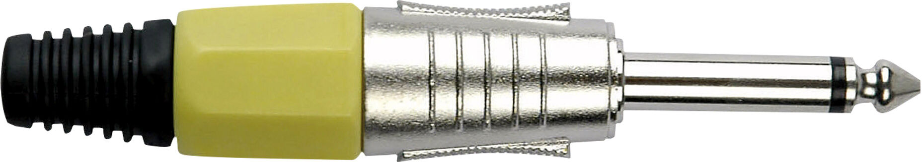 DAP Audio 6,3-Mm-Klinkenstecker, Mono, Nickelgehäuse, Gelbe Endkappe