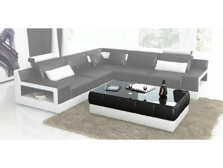 Xlmoebel Ecksofa Ledersofa in Polster-Optik mit hochwertiger Verarbeitung und Stil, Ecksofa, Hergestellt in Europa