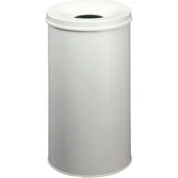 Durable 330710 Mülleimer 60 l Rund Stahl Grau, Abfalleimer, Grau