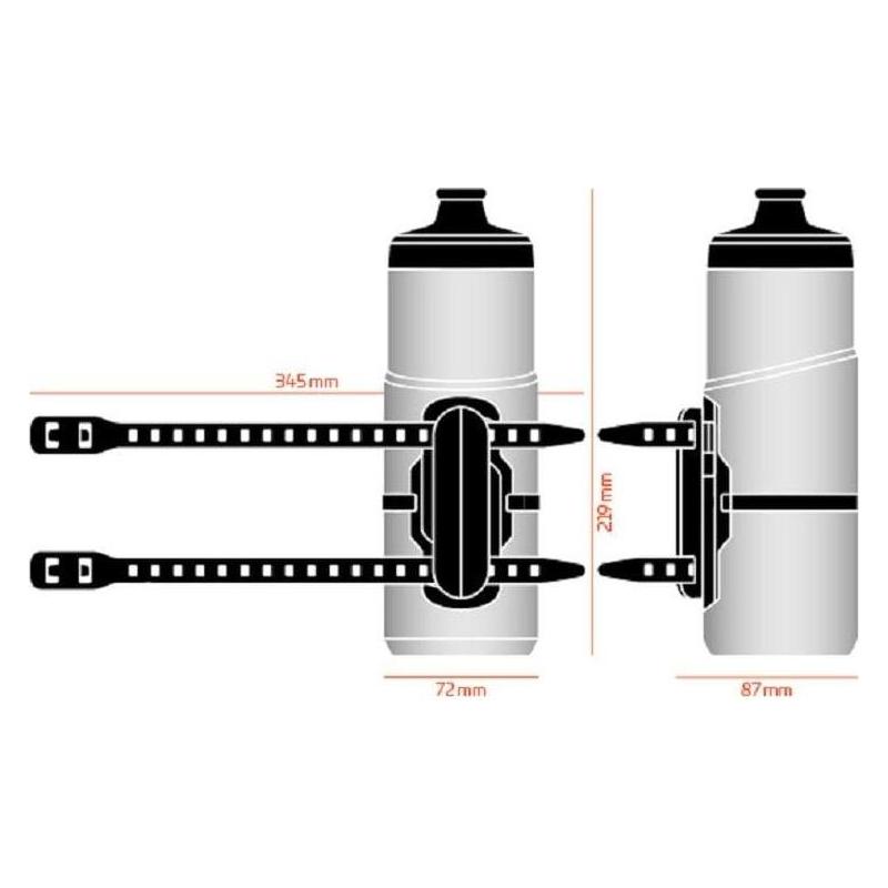 Fidlock TWIST uni base Flaschenhaltesystem mit Trinkflasche 600 ml (0.60 l) (09672(TBL))