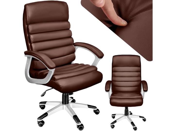 Fauteuil de direction rembourrage ondulé - marron