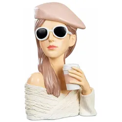 Gilde, Deko Figuren + Skulpturen, Figur Frau Lady Adeline, Skulptur, Dekofigur, Dekoration, Kunstharz, H 28 cm, 60765