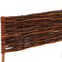 1 x Beeteinfassung Weide 100x20 - Beetbegrenzung Beetumrandung - Rasenkante Holz