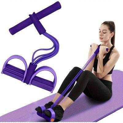 Uplift Essentials Portable Pedal Puller Resistance Band Sit Up Assist Fitness Trainer pink