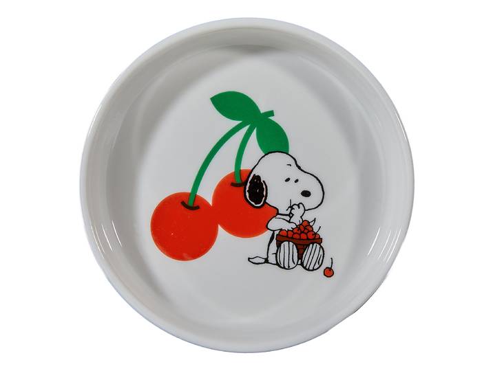 Schmuckteller Snoopy Kirschen 10 x 2 x 10cm Weiß/Weiß